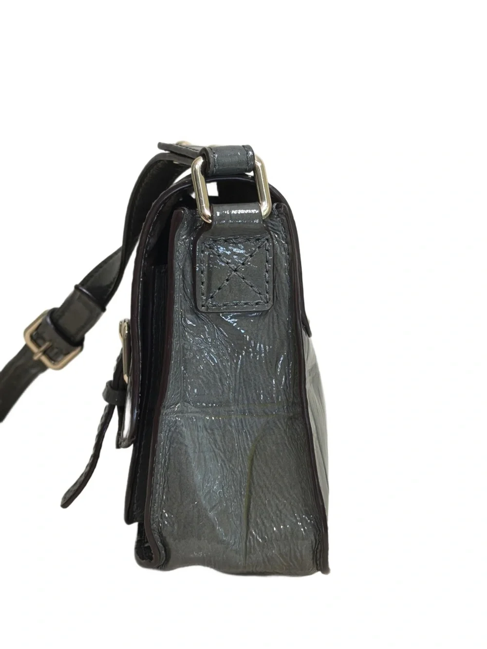Kate Spade Knightsbridge Crossbody in Graphite Croc Patent Leather